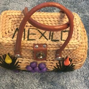 Vintage straw purse